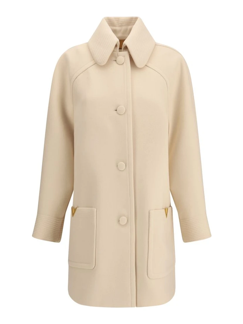 Cream Fleece Wool Coat