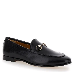 Jordaan Black Loafers with Horsebit Detail in Leather Woman