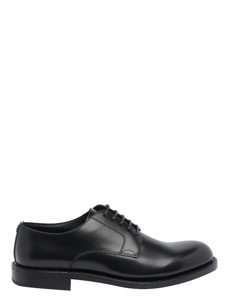 Brushed lace-up derby shoes