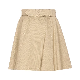 Gabardine Trench Mini Skirt