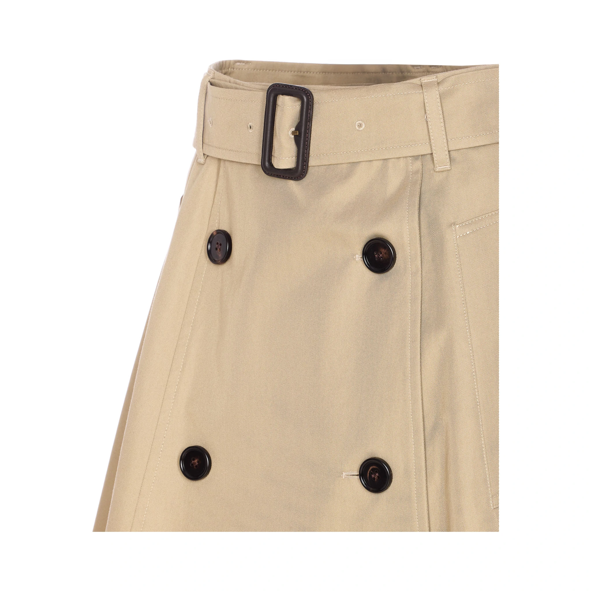Gabardine Trench Mini Skirt
