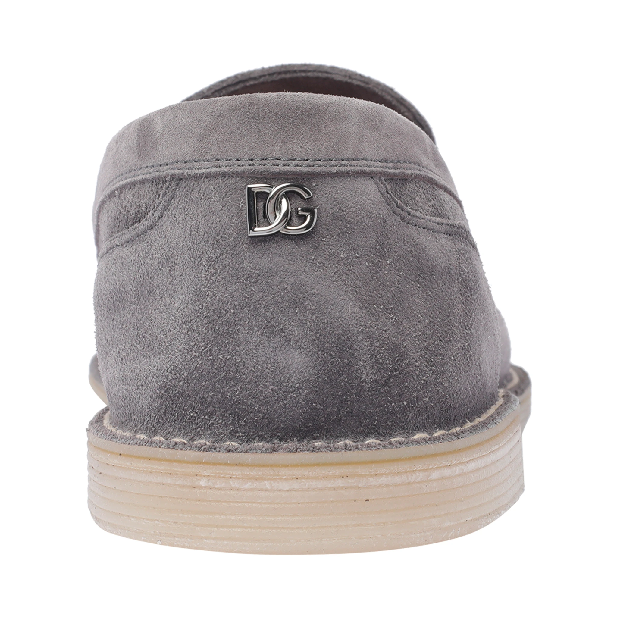 DG-plaque suede loafers