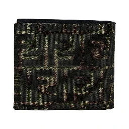 Brown and Tobacco Bi-Fold Wallet with Fendi Roma Lettering in Leather Man