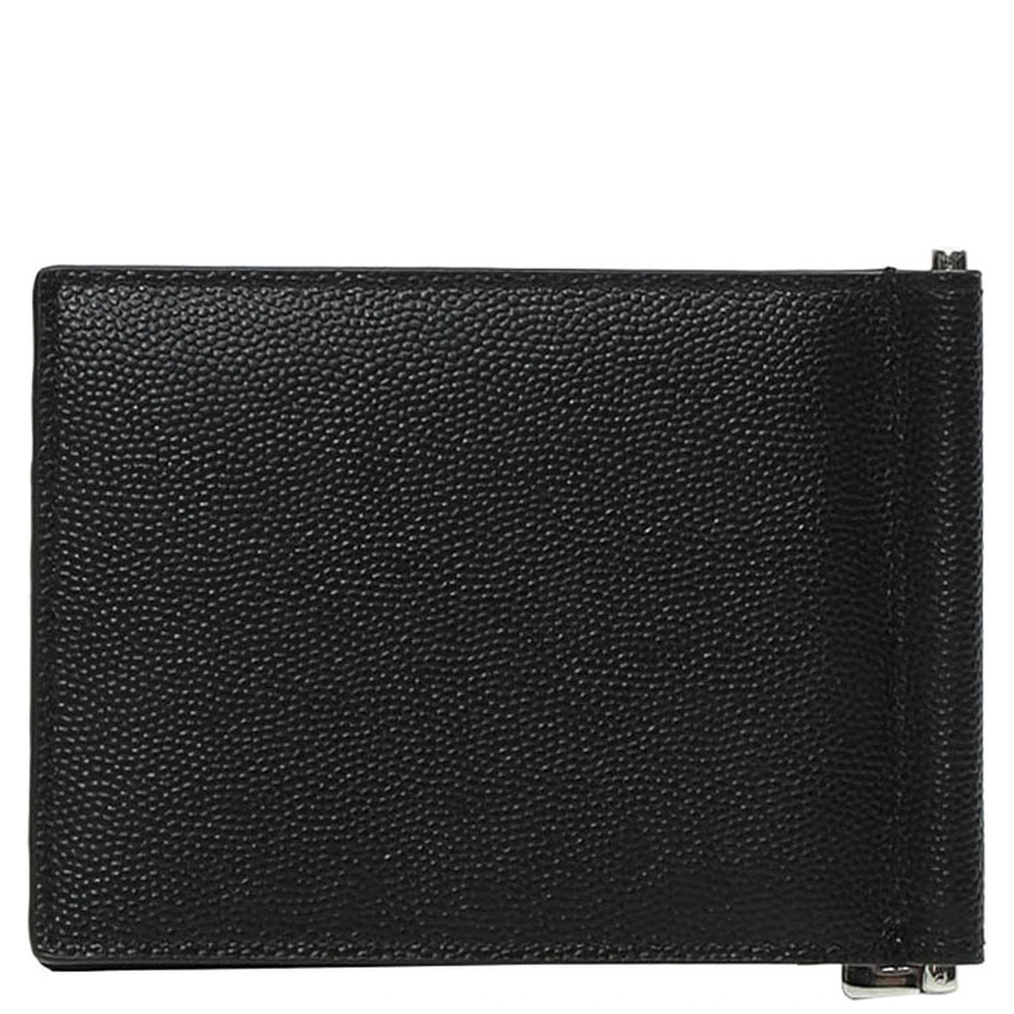 Black Bill Clip Wallet in Leather Man
