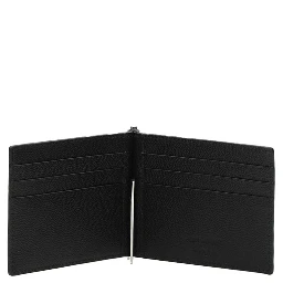 Black Bill Clip Wallet in Leather Man