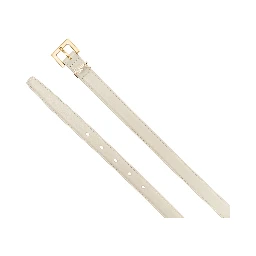 White Belt with Cassandre Logo Buckle in Leather Woman