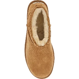 Brown Ultra Mini Boots in Suede Man