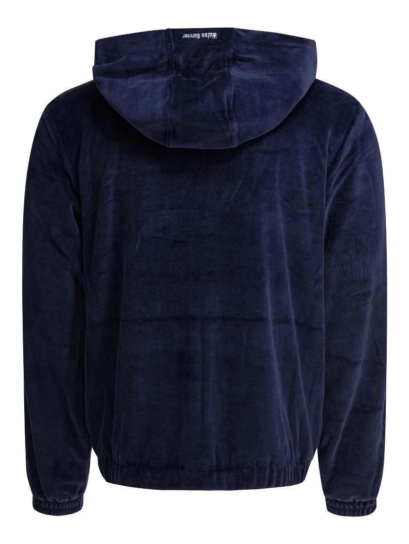 "Wales Bonner Velour" zippered sweatshirt