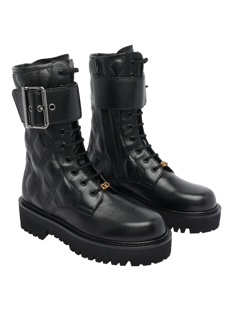 VLogo leather combat boots alternative
