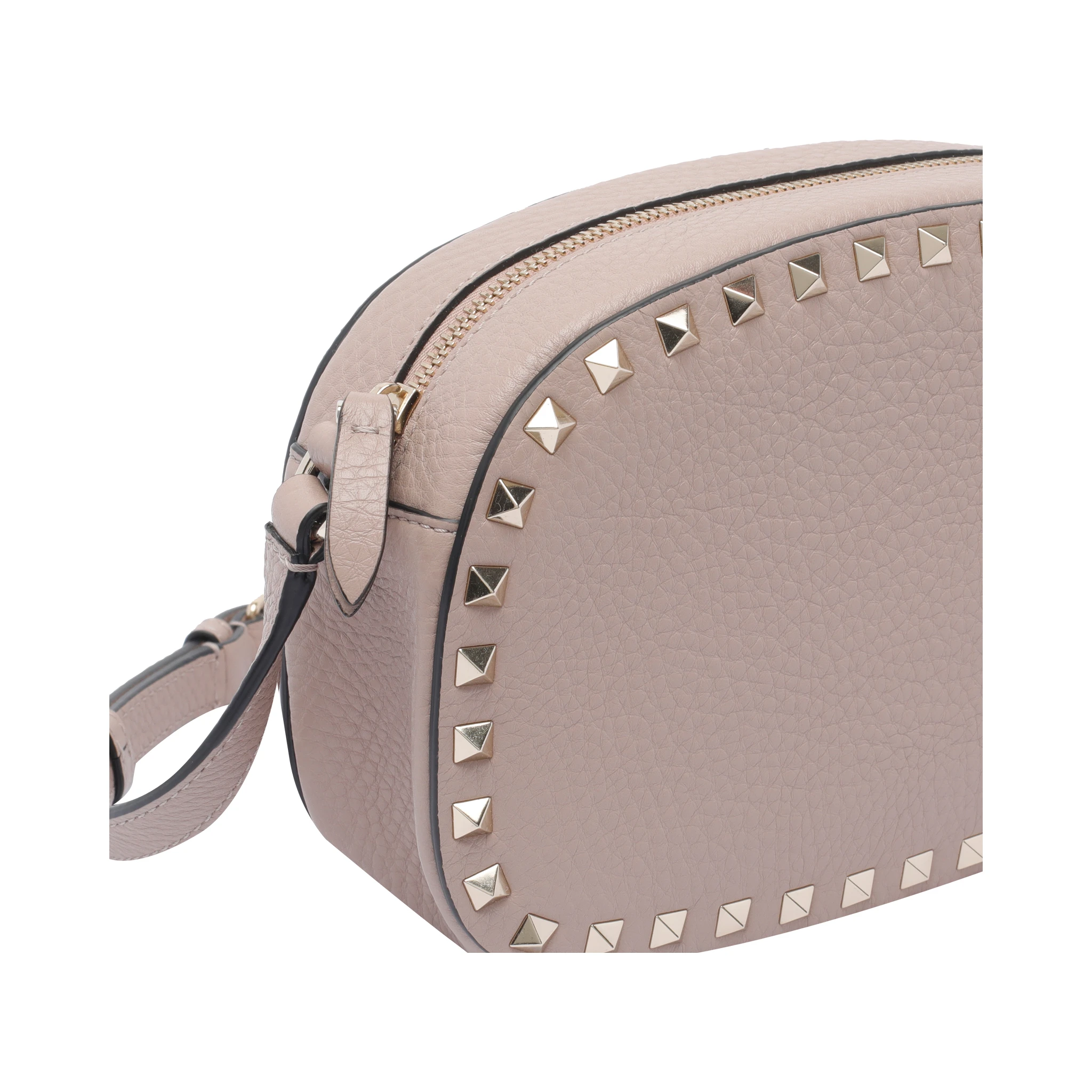 rockstud embellishment leather crossbody bag