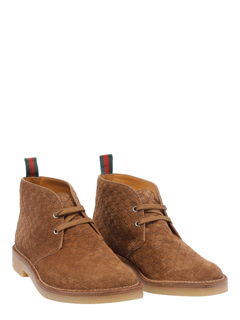 GG monogram suede boots