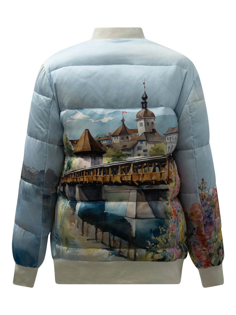 "Luzern" bomber jacket in silk