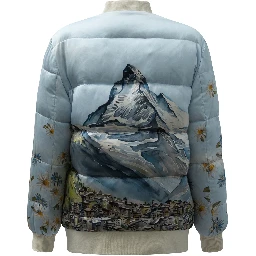 "Zermatt" silk bomber jacket