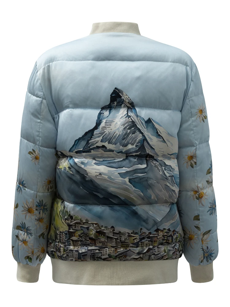 "Zermatt" silk bomber jacket alternative