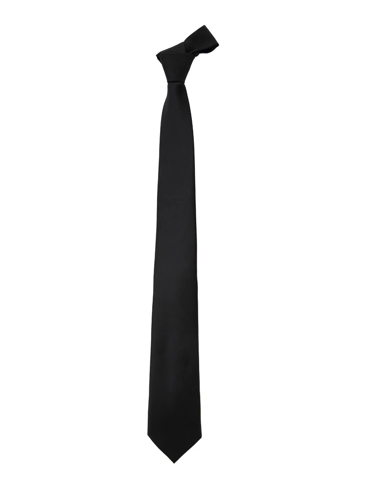 Black Classic Tie in Fabric Man