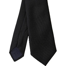 Black Classic Tie in Fabric Man