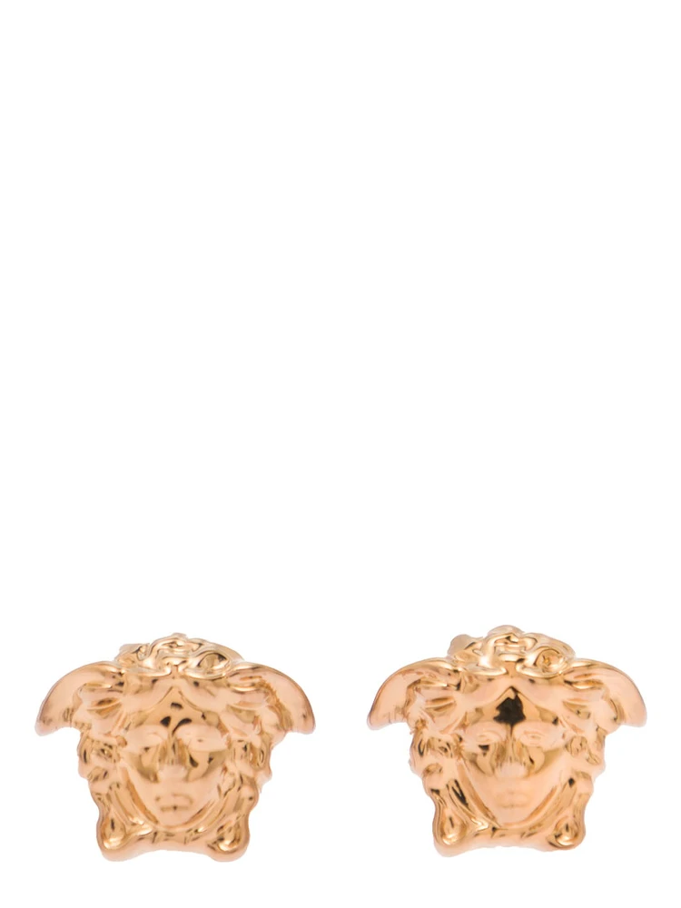 Medusa Head Earrings in Gold-Tone Brass Man