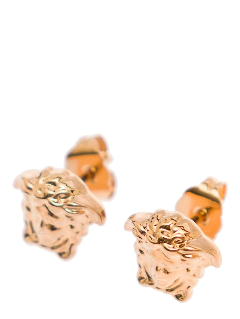 Medusa Head Earrings in Gold-Tone Brass Man