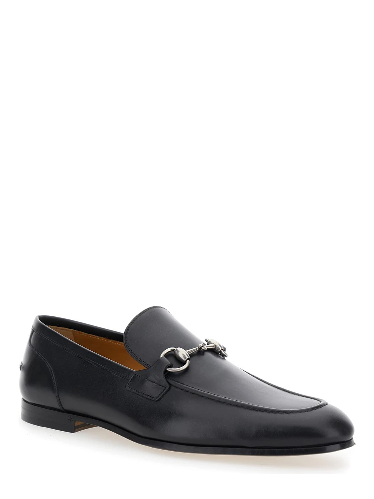 Jordan Black Loafers with Horsebit in Leather Man alternative
