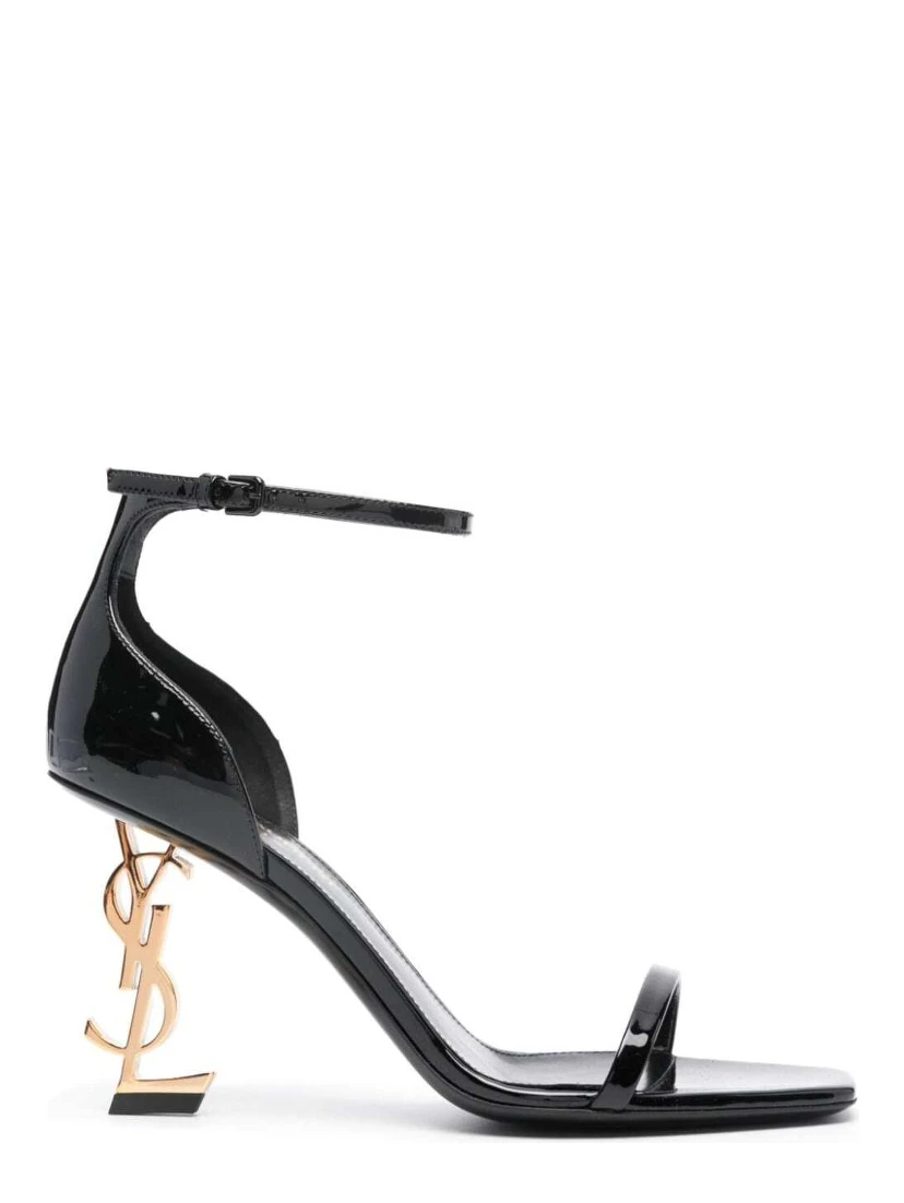 Opyum Black Sandals with YSL Heel in Patent Leather Woman