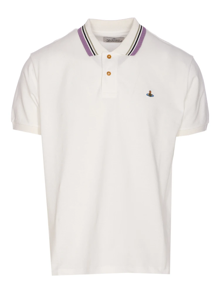 Orb-embroidered polo shirt