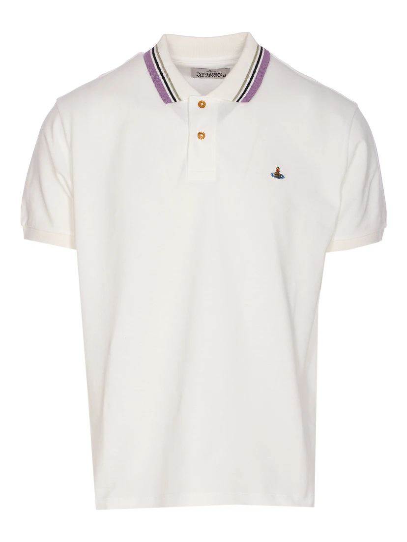 Orb-embroidered polo shirt