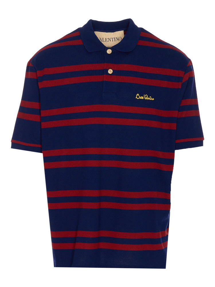 Striped polo shirt