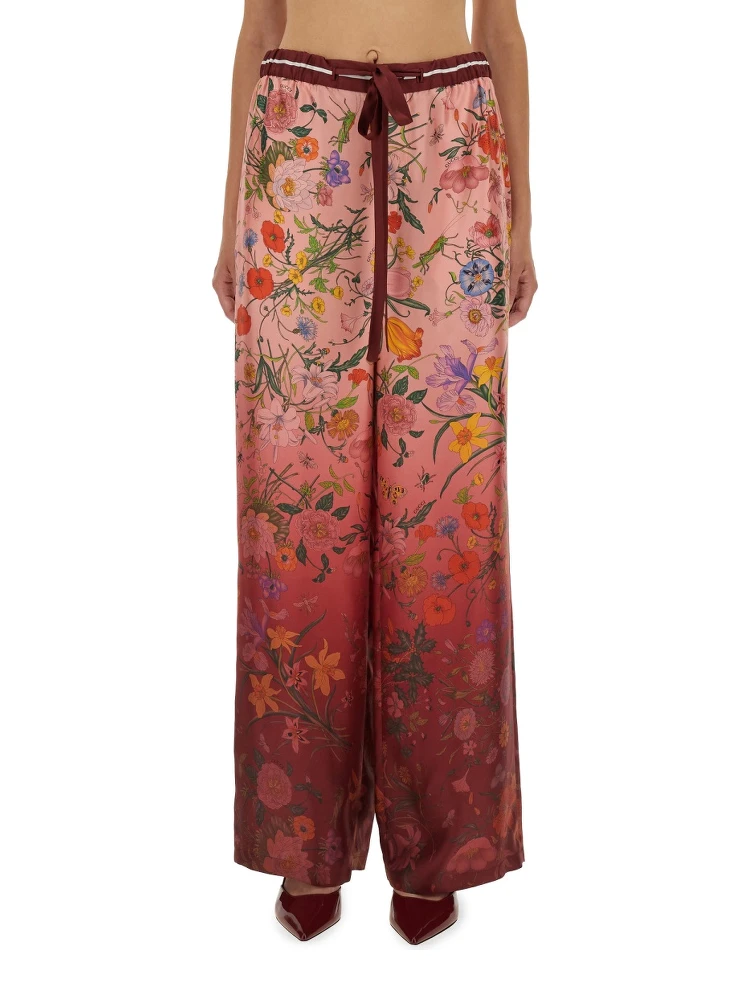 PRINTED SILK PANTS