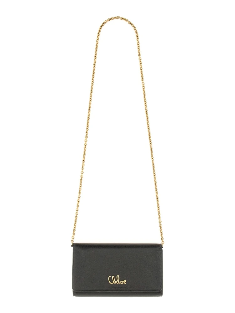 "CHLOÉ ICONIC" FLAP AND CHAIN WALLET