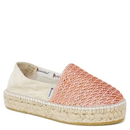 Multicolor Linen Platform Pumps