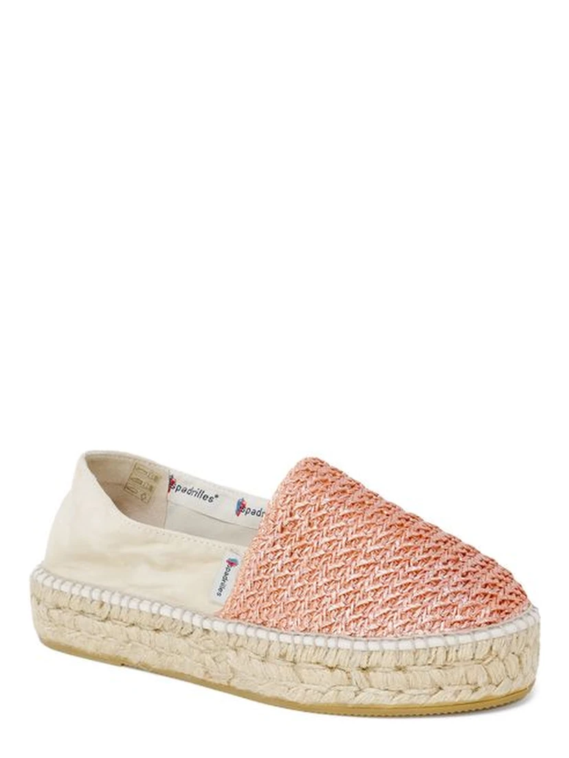 Multicolor Linen Platform Pumps