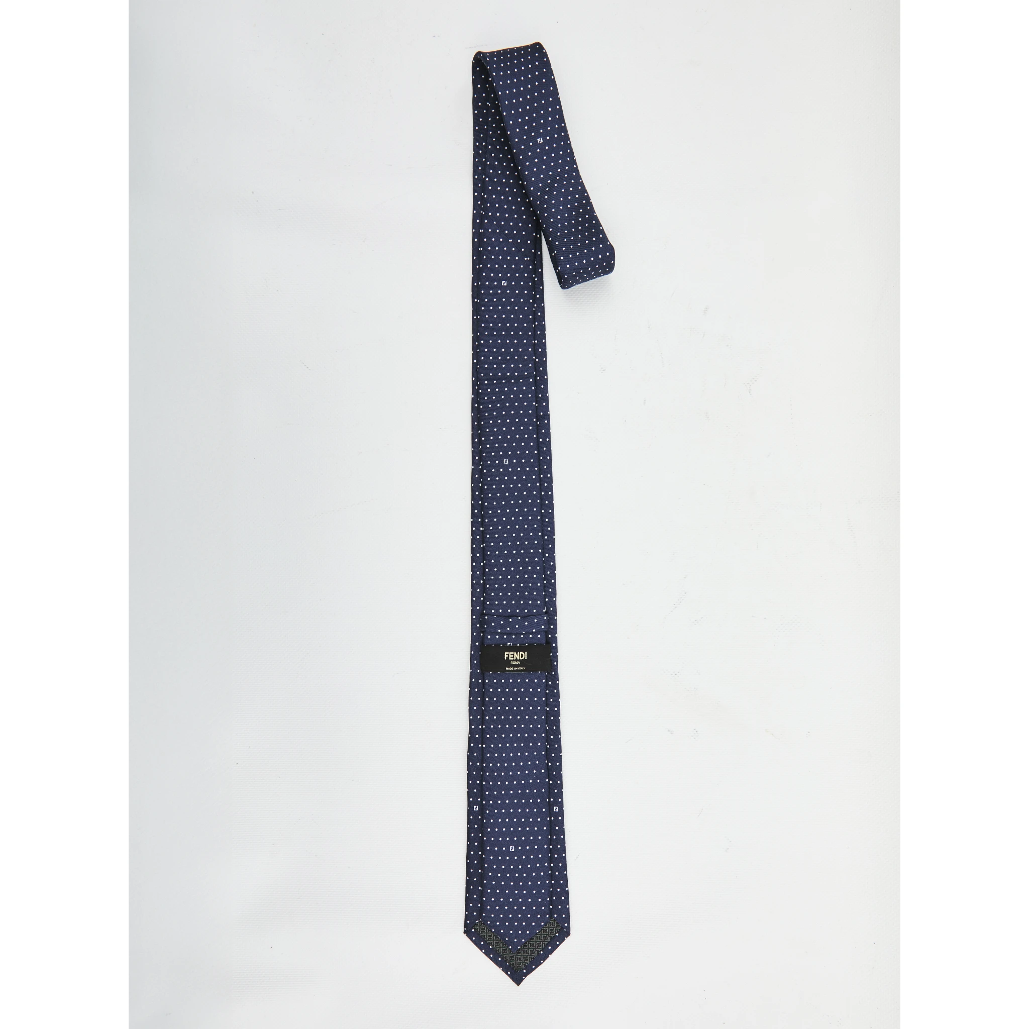 Blue silk tie