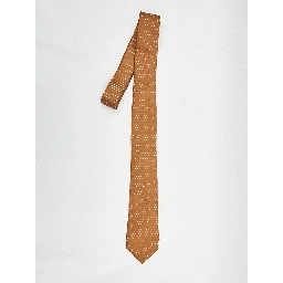 Brown silk tie