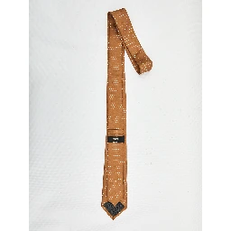 Brown silk tie