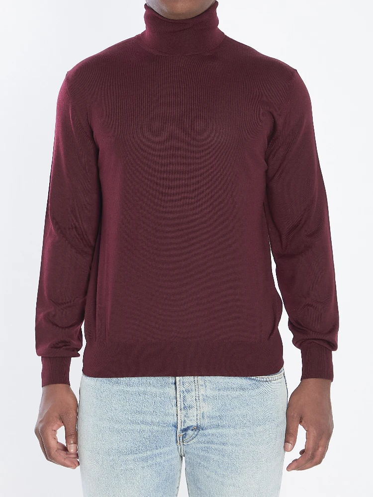 Wool turtleneck sweater
