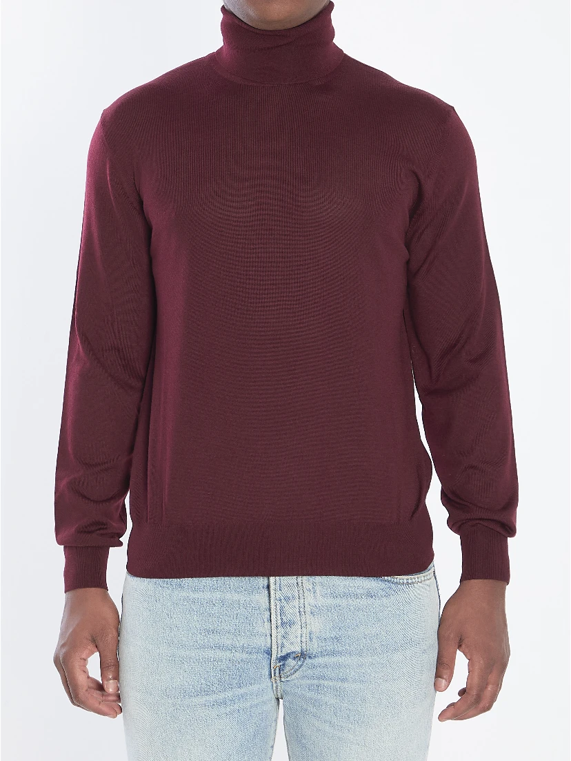 Wool turtleneck sweater