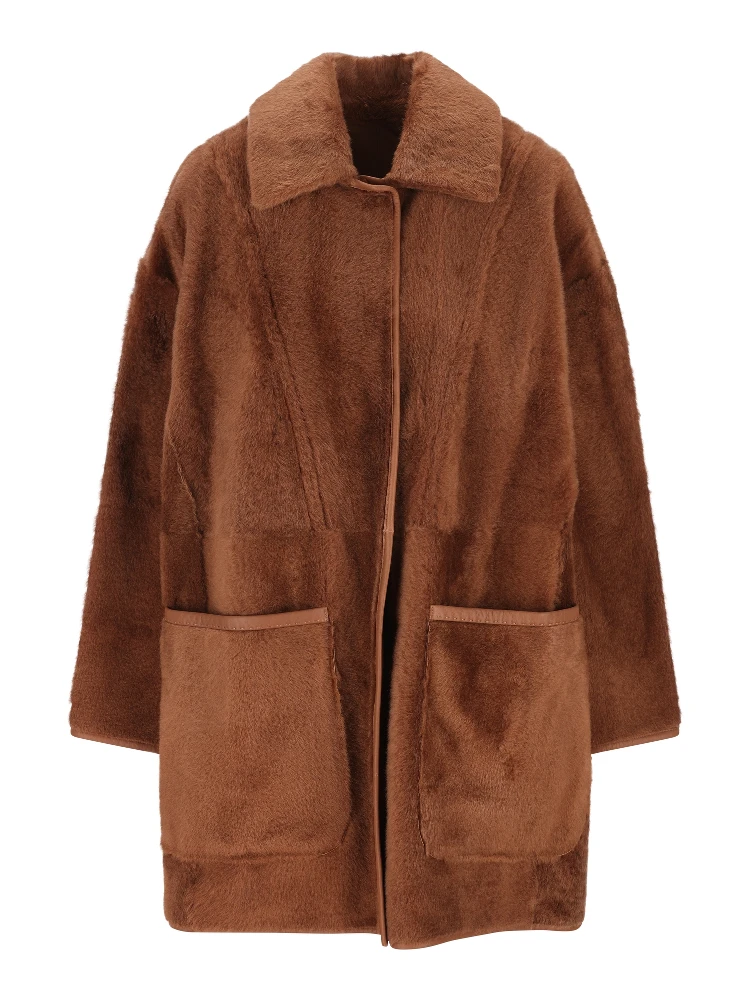 MAX MARA - ATELIER Coats Leather Brown