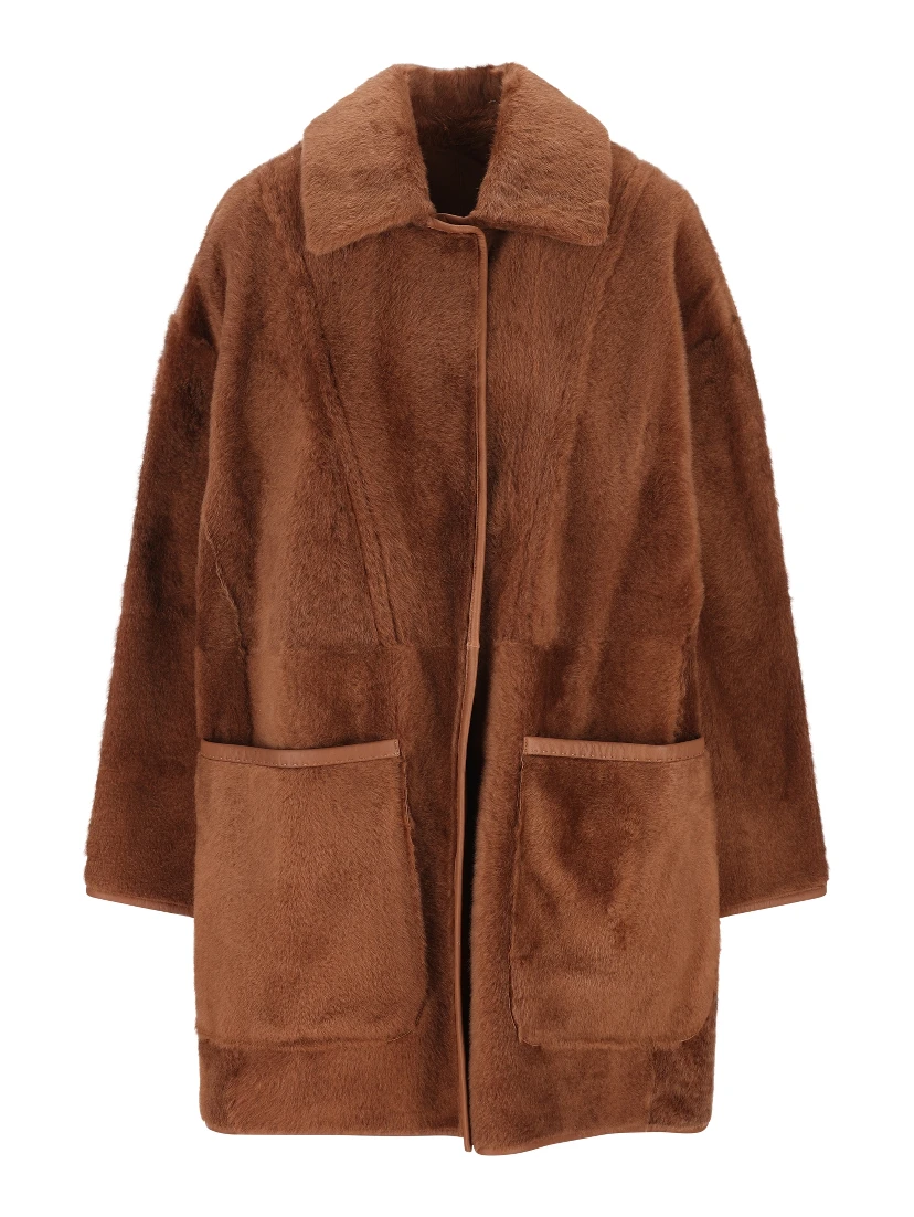 MAX MARA - ATELIER Coats Leather Brown