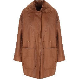 MAX MARA - ATELIER Coats Leather Brown