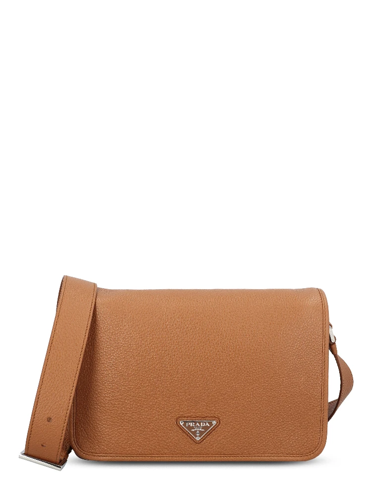 Hammered leather shoulder bag