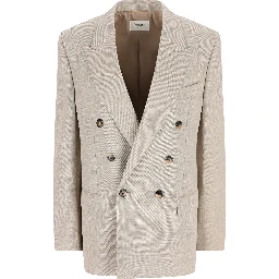 Double-breasted button blazer