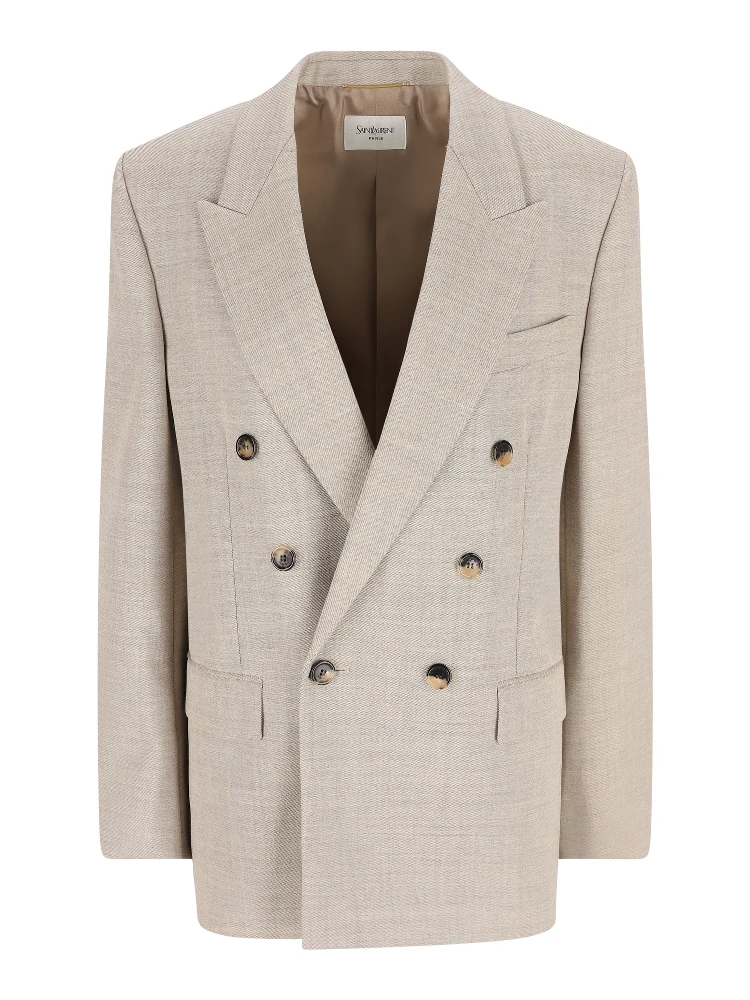 Double-breasted button blazer