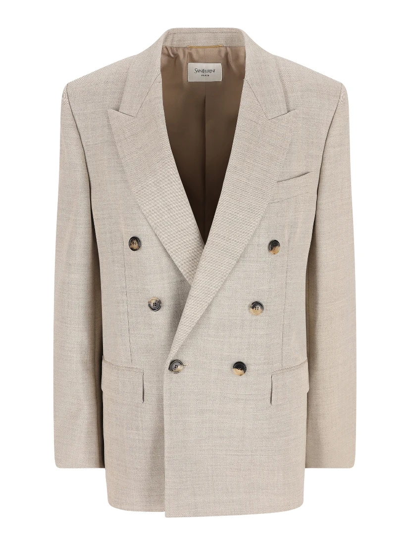 Double-breasted button blazer