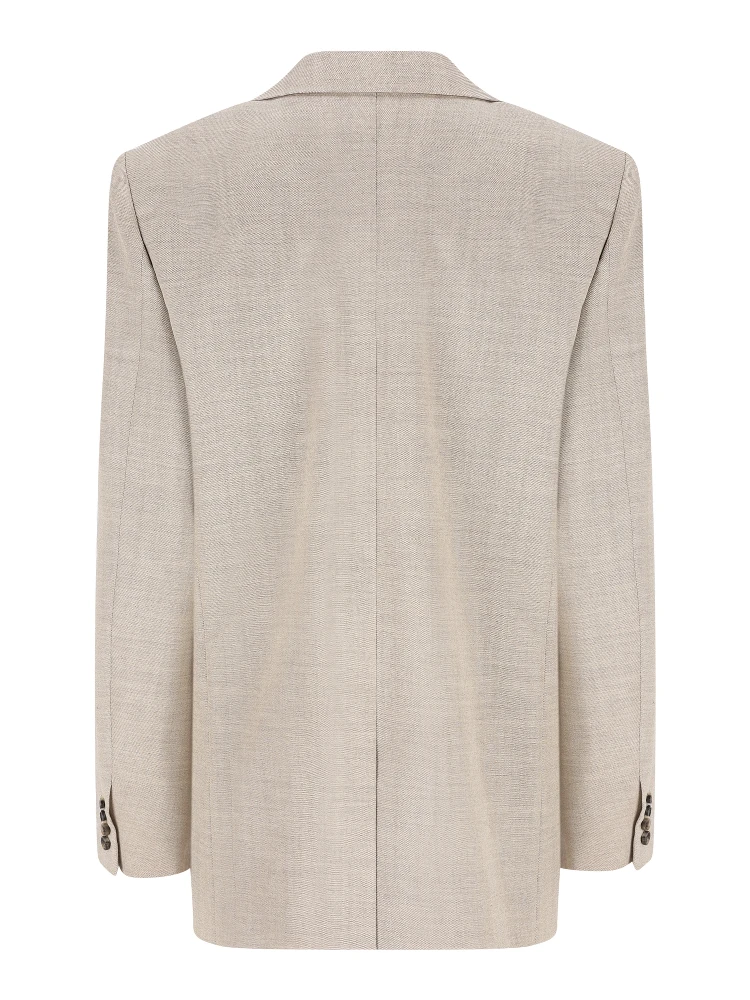 Double-breasted button blazer alternative