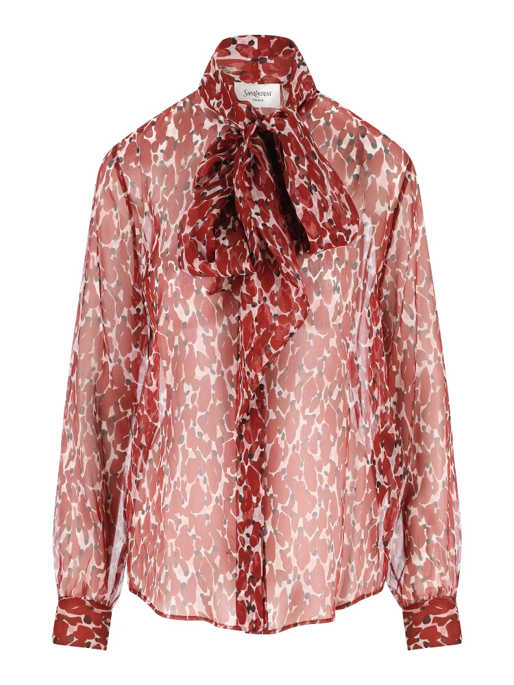 Abstract-pattern blouse