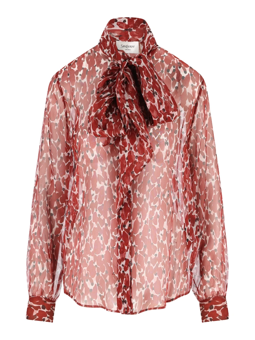 Abstract-pattern blouse