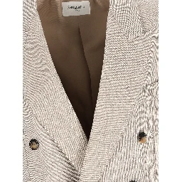 Double-breasted button blazer