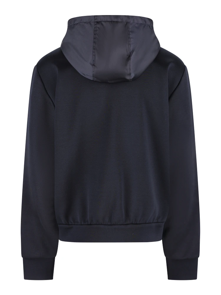 Drawstring-hood zip-up jacket alternative