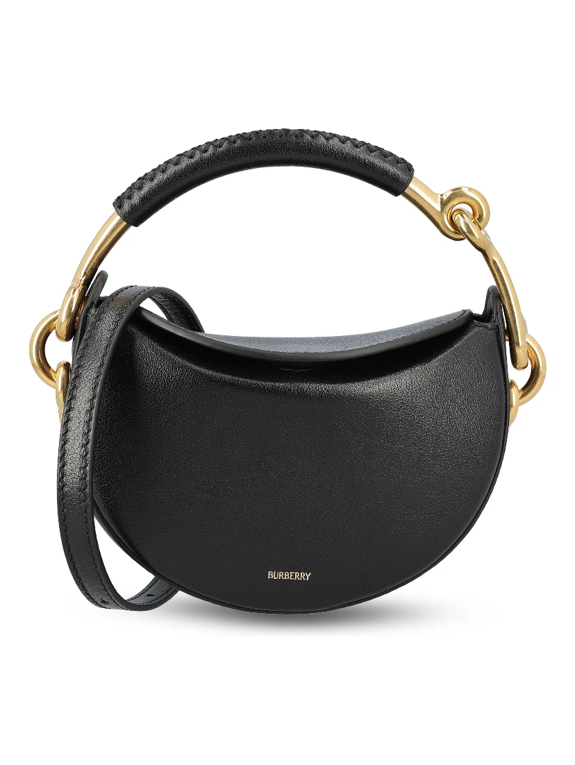 Black leather Burberry Bridle clutch bag.