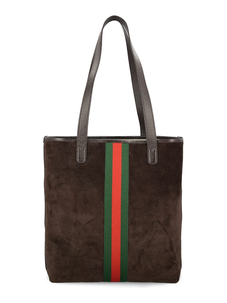 Suede stripe tote bag alternative